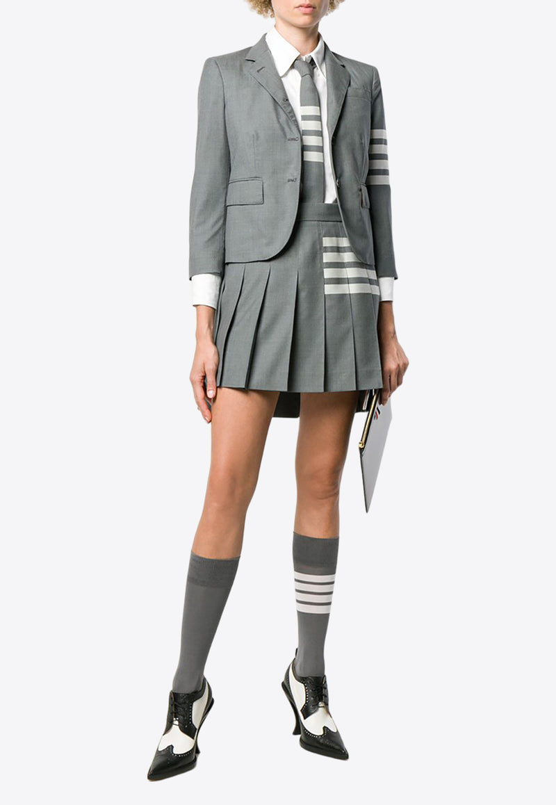 Thom Browne 4-bar Stripes Pleated Mini Skirt Gray FGC402V06146_035