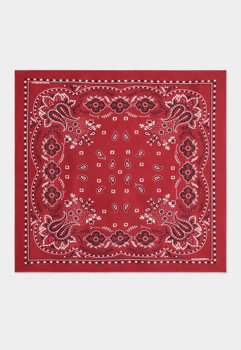 Dsquared2 Paisley Print Bandana Scarf Bordeaux FUM001709S04307_4066