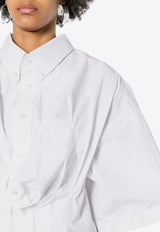 Maison Margiela Creased Poplin Short-Sleeved Shirt White S29DL0217M35014_100