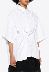 Maison Margiela Creased Poplin Short-Sleeved Shirt White S29DL0217M35014_100