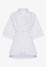 Maison Margiela Creased Poplin Short-Sleeved Shirt White S29DL0217M35014_100