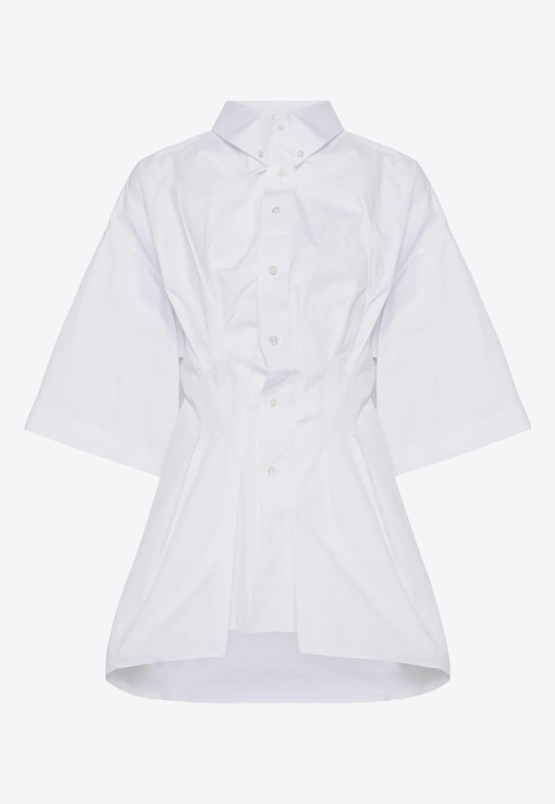 Maison Margiela Creased Poplin Short-Sleeved Shirt White S29DL0217M35014_100