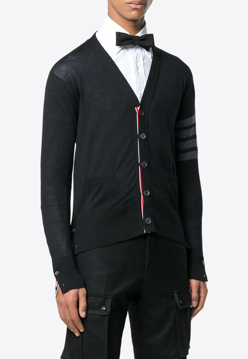 Thom Browne 4-bar Stripes Wool Cardigan Black MKC002A00014_001