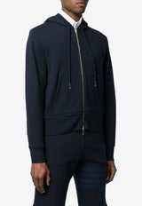 Thom Browne 4-bar Stripes  Zip-Up Hoodie Navy MJT249A06910_415