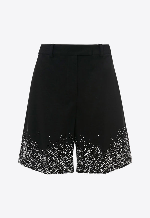 JW Anderson Crystal Embellished Tailored Shorts Black SR0095PG1321_999