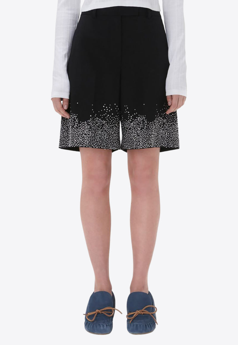 JW Anderson Crystal Embellished Tailored Shorts Black SR0095PG1321_999