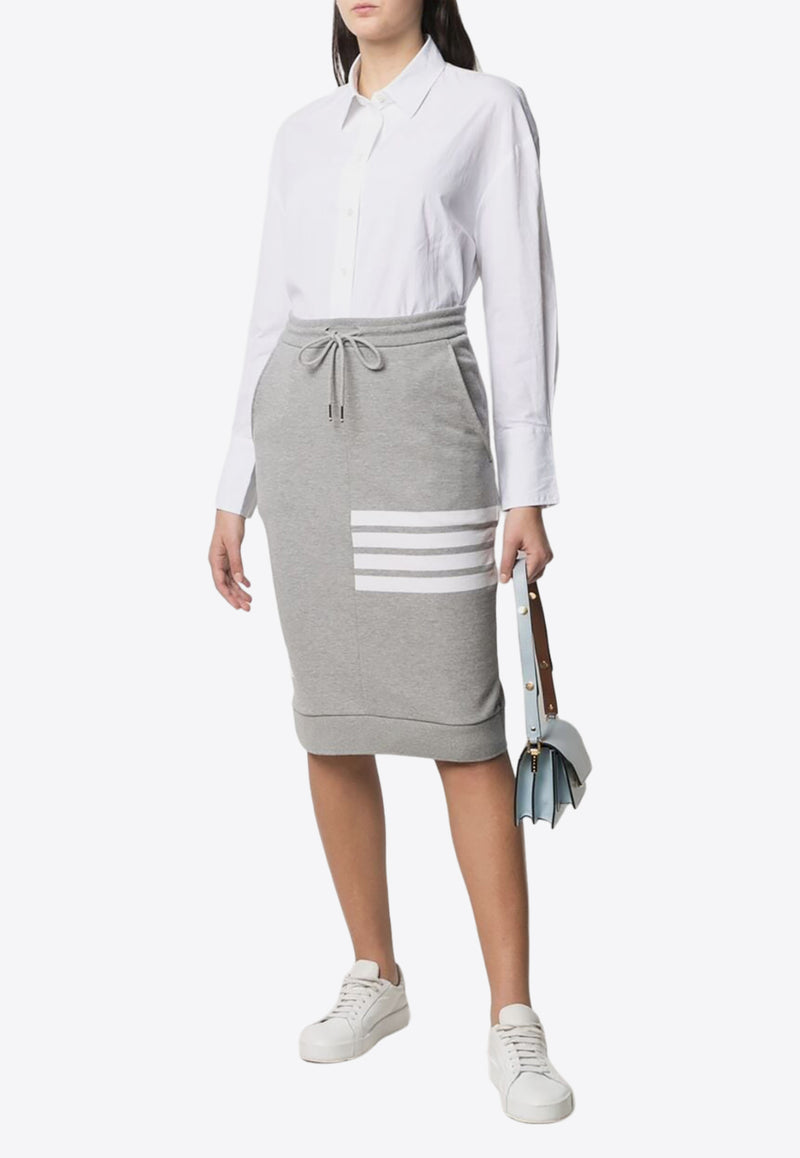 Thom Browne 4-bar Stripes Drawstring Skirt Gray FJK008A00535_055