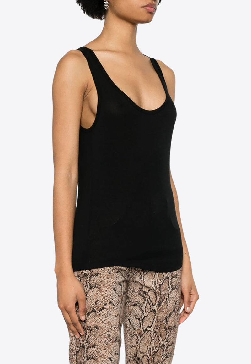 Isabel Marant Malia Jersey Tank Top Black TS0205FBB2N01I_01BK