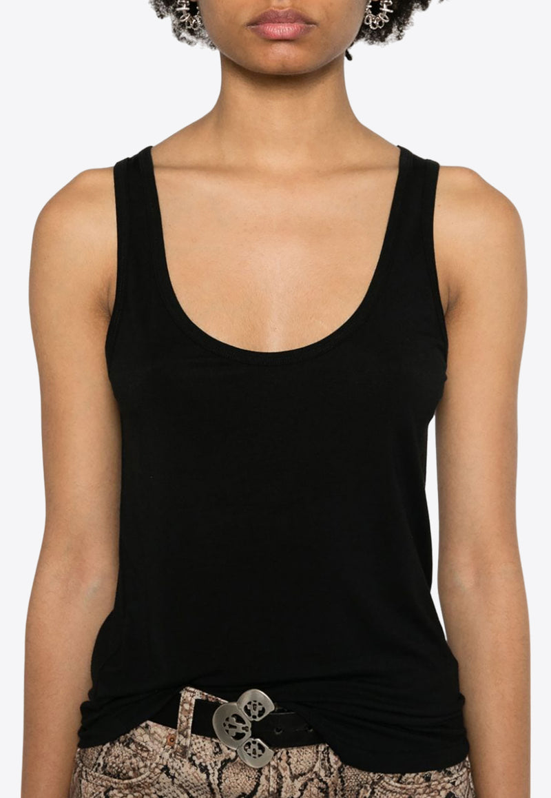 Isabel Marant Malia Jersey Tank Top Black TS0205FBB2N01I_01BK