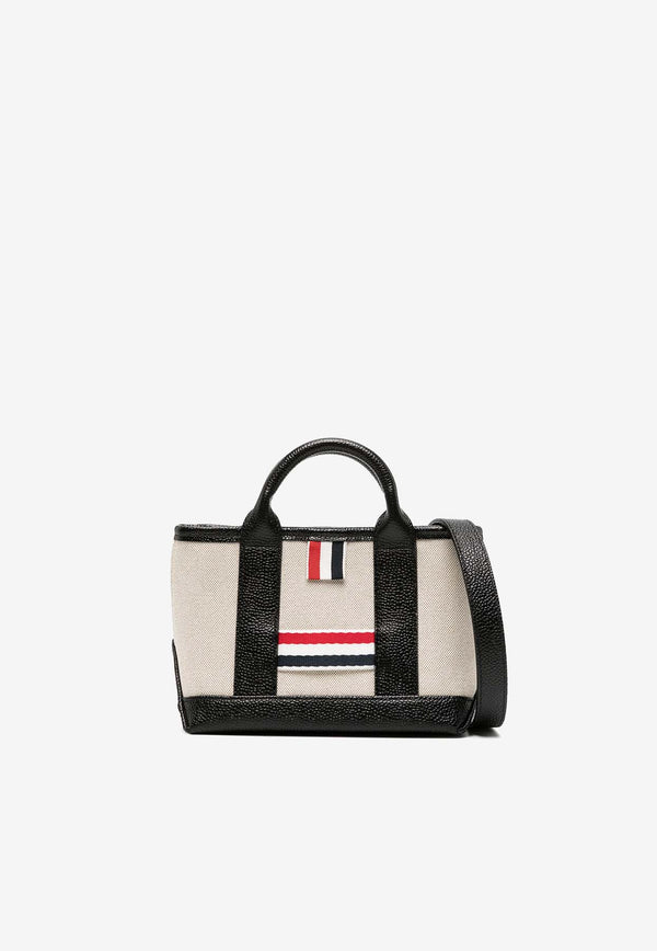 Thom Browne Mini Tool Leather Tote Bag Beige UAG176AF0492_001