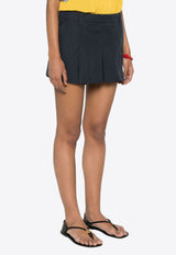 Miu Miu Pleated Mini Skirt Navy MG2233SOOO12NS_F0008