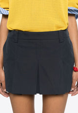 Miu Miu Pleated Mini Skirt Navy MG2233SOOO12NS_F0008