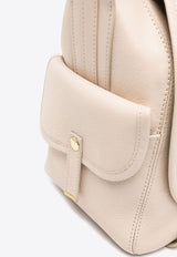 Jérôme Dreyfuss Ben Pebbled Leather Shoulder Bag Ecru 43STANLCH_Ecru grainé