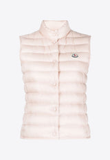 Moncler Liane Logo-Patch Vest J10931A1020053048_529 Pink