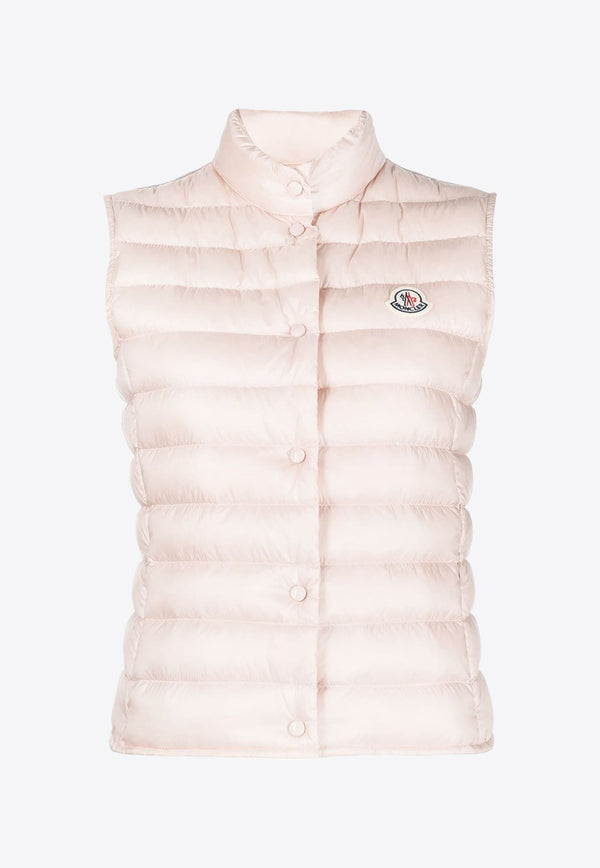 Moncler Liane Logo-Patch Vest J10931A1020053048_529 Pink