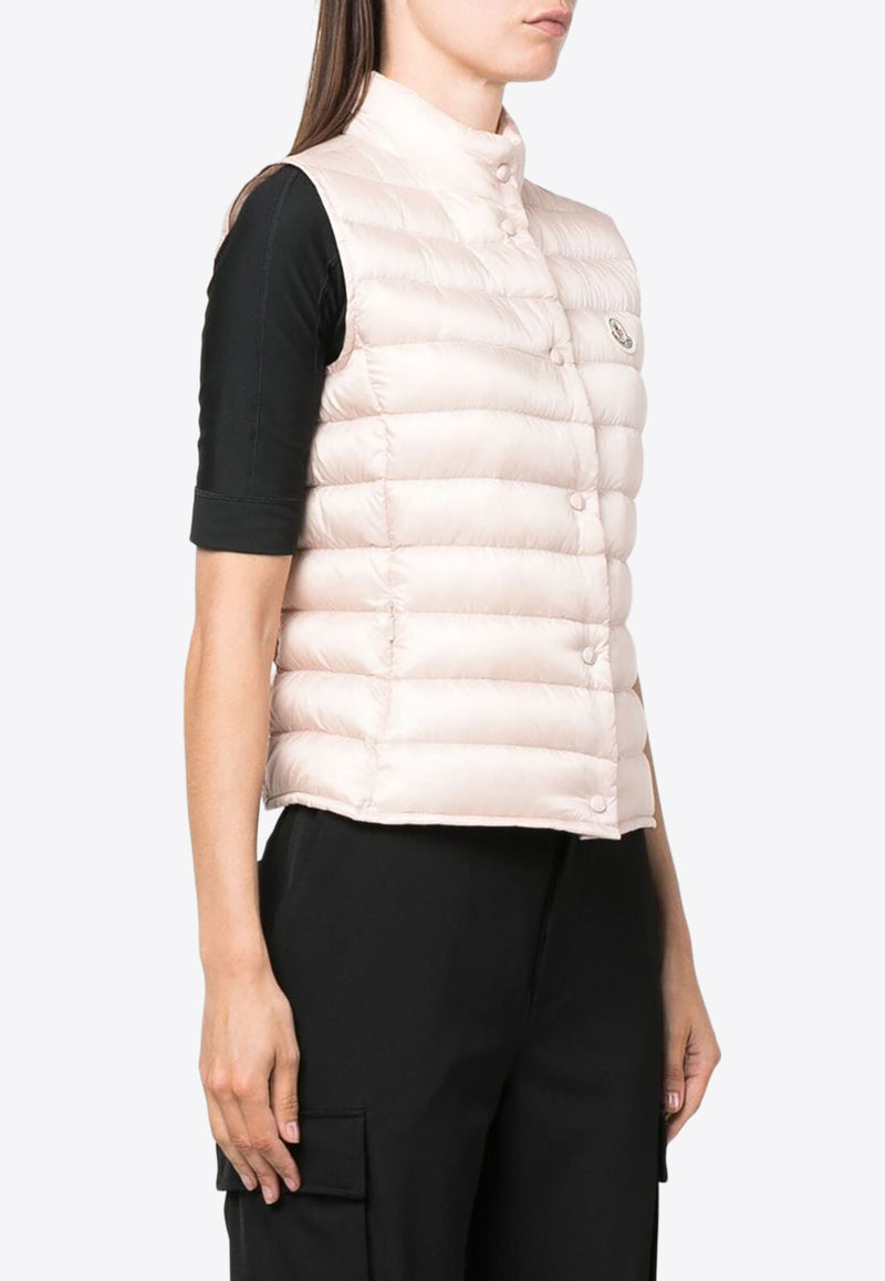 Moncler Liane Logo-Patch Vest J10931A1020053048_529 Pink