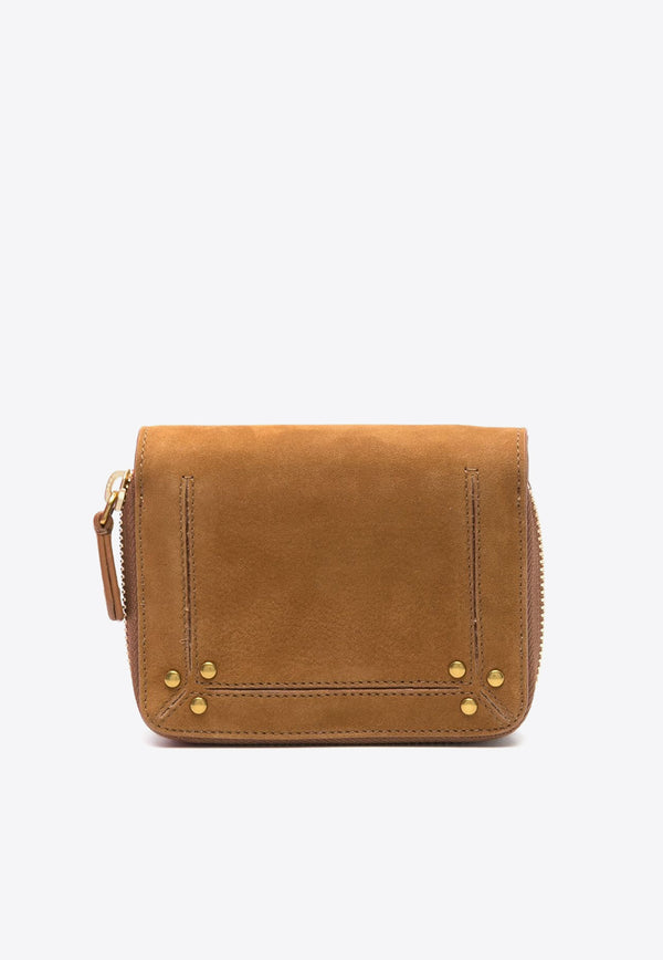 Jérôme Dreyfuss André Suede Wallet Camel 43ANDTA_Tabac