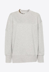 Stella McCartney Chain-Link Mélange Sweatshirt Gray 6J03273SPZ36_1264