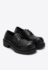 Balenciaga Hummer Leather Derby Shoes Black 786136WBDO0/P_BALEN-1000