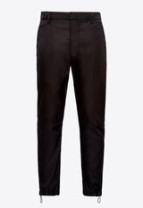 Prada Re-Nylon Logo Plaque Slim Pants Black SPH66S2021WQ8_F0002