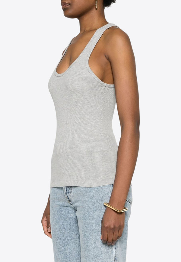 Agolde Bianca Ribbed Tank Top Gray A72321353_GRYHR