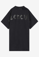 Balenciaga Painted Logo Oversized T-shirt Black 787349TRVT9/Q_BALEN-1041