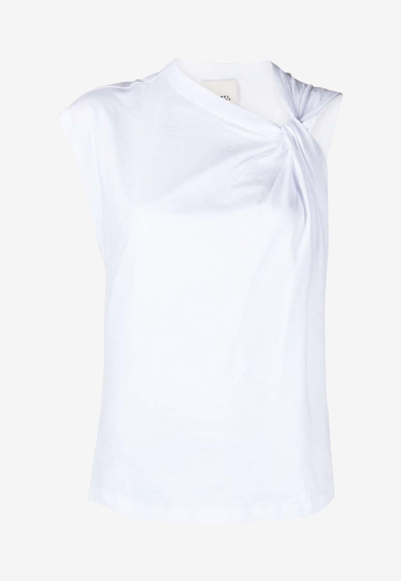 Isabel Marant Nayda Asymmetrical Top White TS0175FAA1N41I_20WH