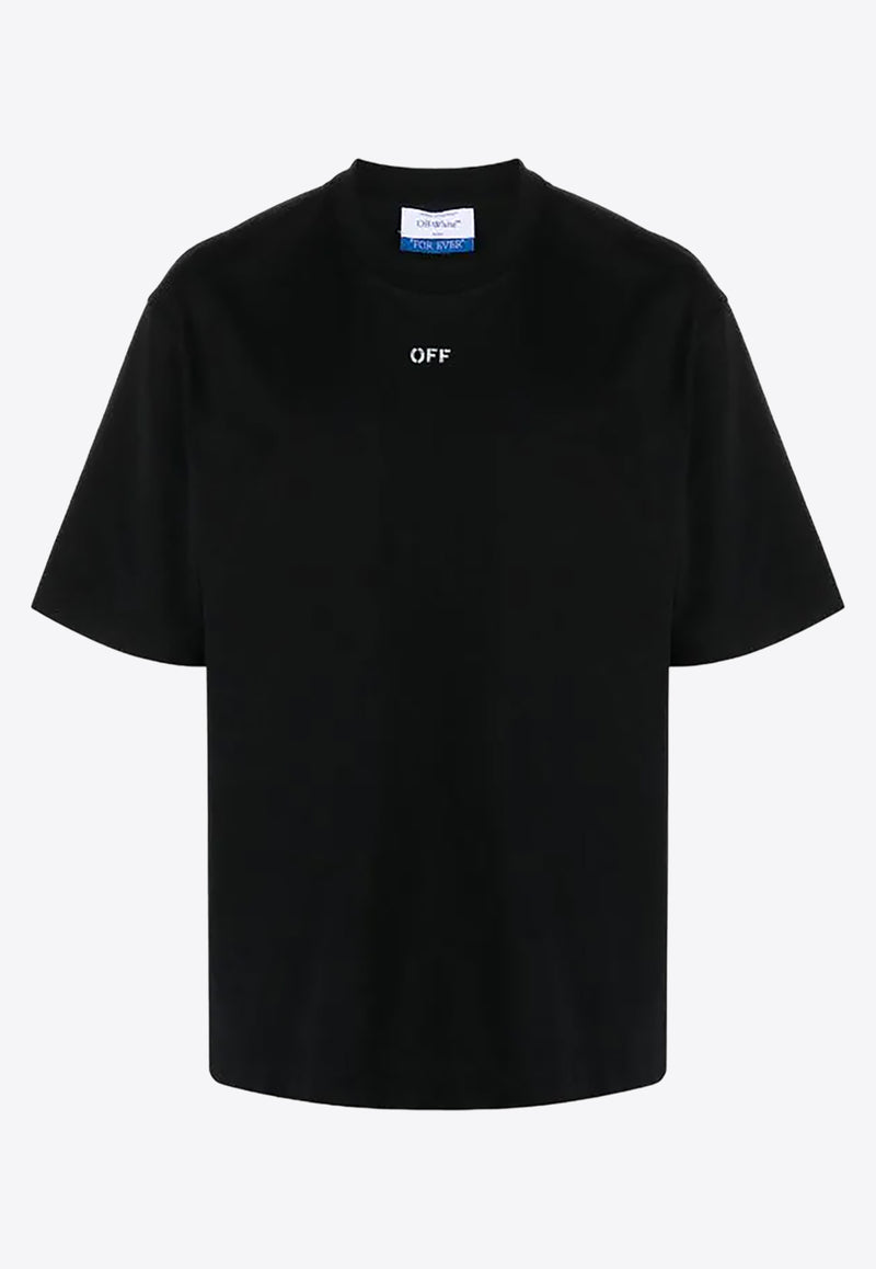 Off-White OFF Stamp Crewneck T-shirt Black OMAA120C99JER005_1001