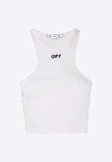 Off-White OFF Stamp Ribbed Crop Top White OWAD086C99JER002_0110