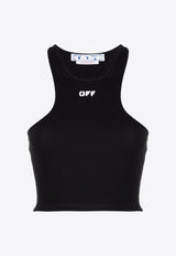 Off-White OFF Stamp Ribbed Crop Top Black OWAD086C99JER002_1001