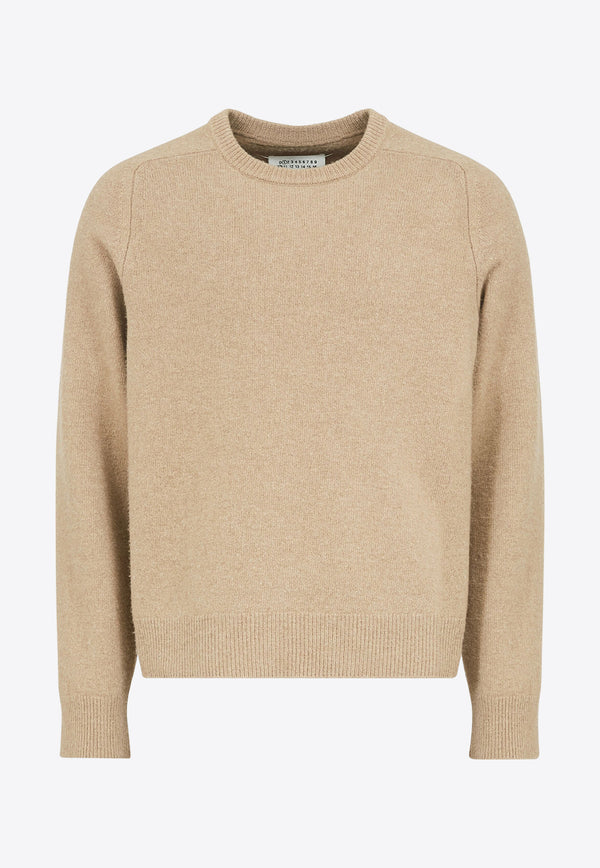 Maison Margiela Crewneck Wool Sweater Beige S50HL0022M13058_124M