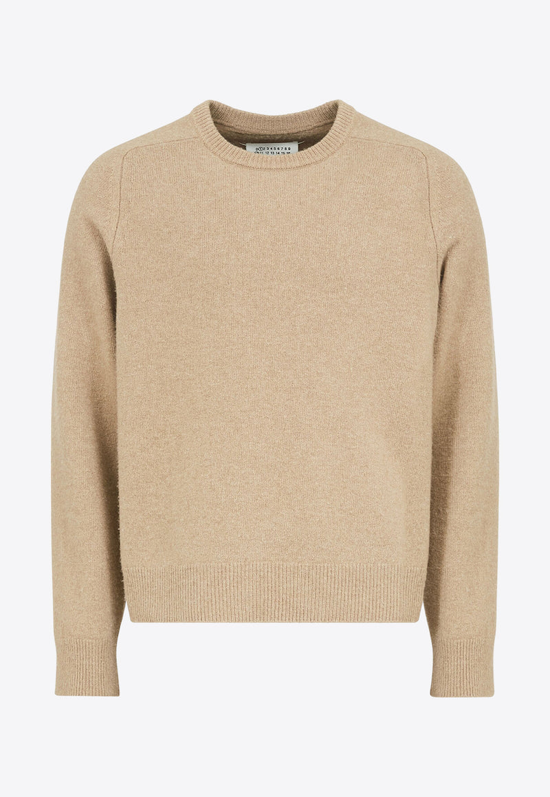 Maison Margiela Crewneck Wool Sweater Beige S50HL0022M13058_124M