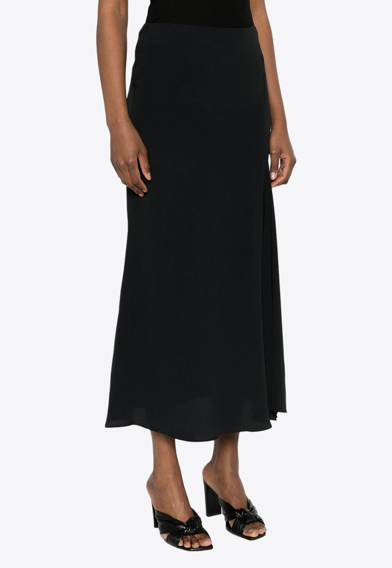 Isabel Marant Katae Flared Midi Skirt Black JU0213FAB2J02I_01BK