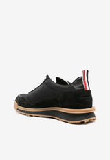 Thom Browne Alumni Suede Low-Top Sneakers Black FFD133BF0488_001