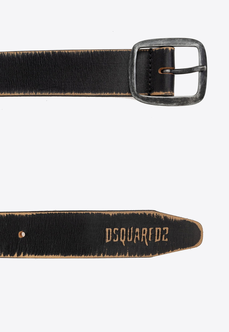 Dsquared2 Vintage Buckled Leather Belt  Black BEM060012900001_M1601