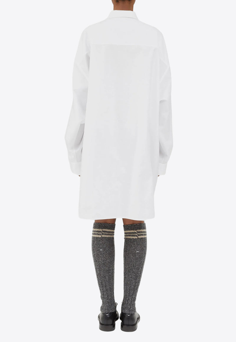 Maison Margiela Long-Sleeved Poplin Shirt Dress Optic White S51DL0253S54750_100