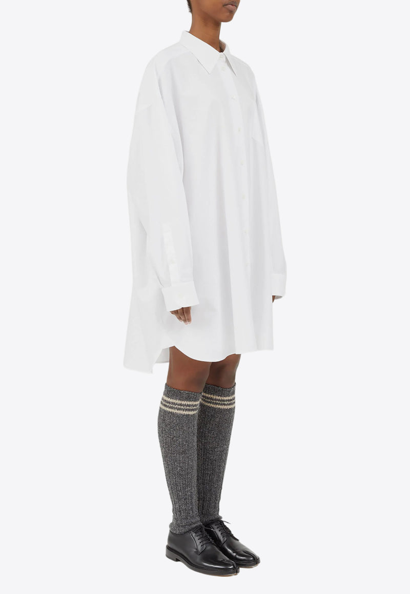 Maison Margiela Long-Sleeved Poplin Shirt Dress Optic White S51DL0253S54750_100