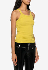 Re/done Fine Ribbed Tank Top Yellow R2402WRIBTNKD_PEAR