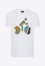 Paul Smith Biker Print Crewneck T-shirt White M2R010RMP4547_01