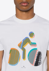 Paul Smith Biker Print Crewneck T-shirt White M2R010RMP4547_01