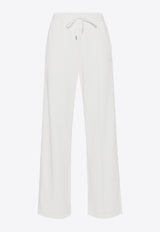 P.A.R.O.S.H Logo Embroidered Straight-Leg Pants Cream D230716CASH24_002