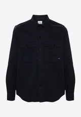 Paul Smith Cuban-Collar Long-Sleeved Shirt Navy M2R797YM22041_49