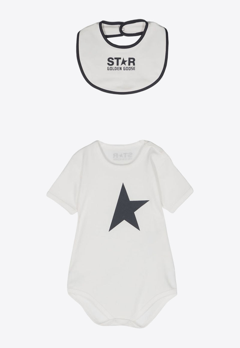 Golden Goose DB Kids Babies Star Print Onesie Gift Set White GBP01297P000942_10768