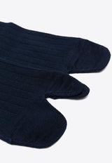 Maison Margiela Tabi Ribbed Knit Socks Blue S51TL0051S17868_524