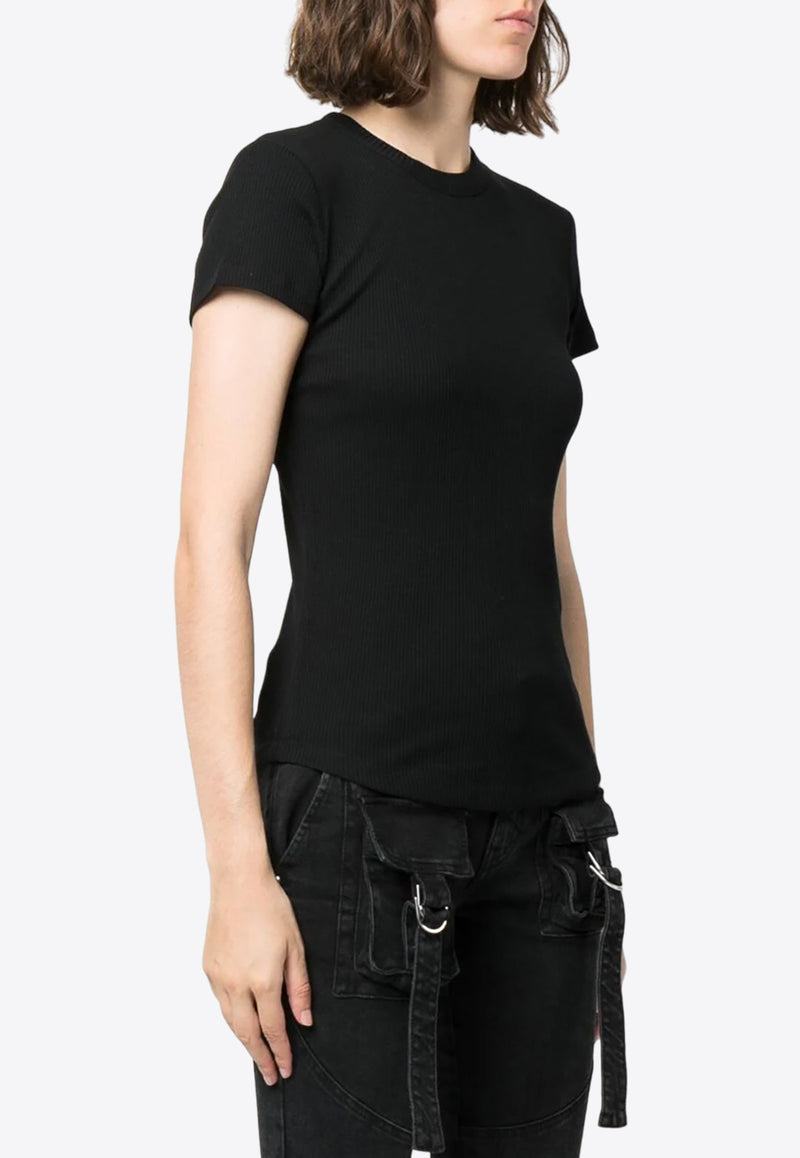 Isabel Marant Fine Ribbed T-shirt Black TS0111FAA2N39I_01BK