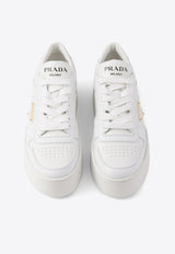 Prada Downtown Bold Leather Low-Top Sneakers White 1E792MF0503LPF_F0009