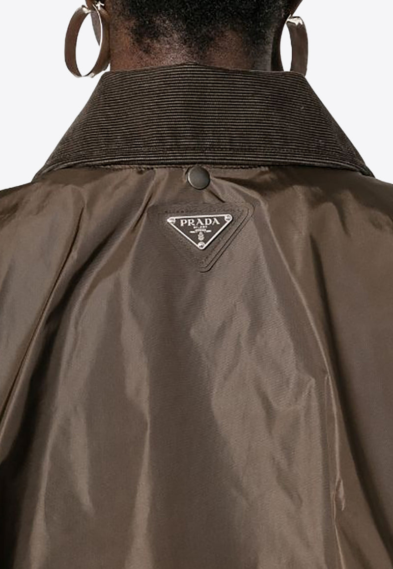 Prada Logo Plaque Storm Jacket Brown 29C195SOOO148U_F0003