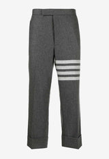 Thom Browne  4-bar Striped Wool Blend Tailored Pants Gray MTC051AF0666_035