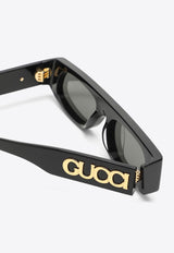 Gucci Geometric Acetate Sunglasses Gray 791806J0740/O_GUC-1012