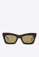 Gucci Acetate Rectangular Sunglasses Brown 791813J0740/O_GUC-2382